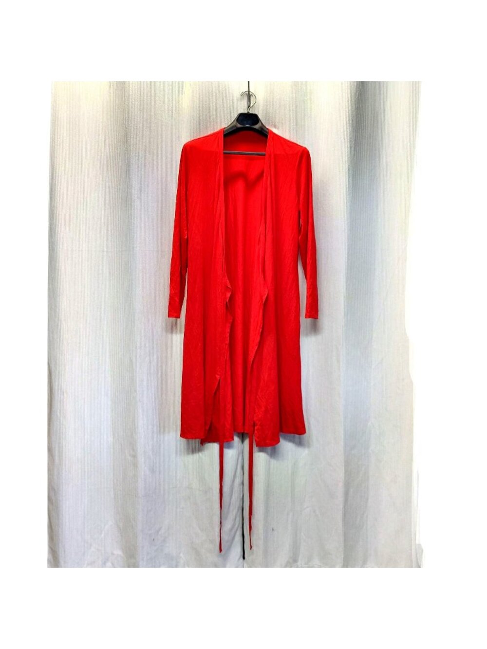 Weekenders  Open-Front Cardigan Robe Long-Sleeve Large Viscose Blend Tie-Strand